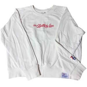 Sportiqe Philadelphia 76ers City of Brotherly Love Crewneck Sweatshirt XL White